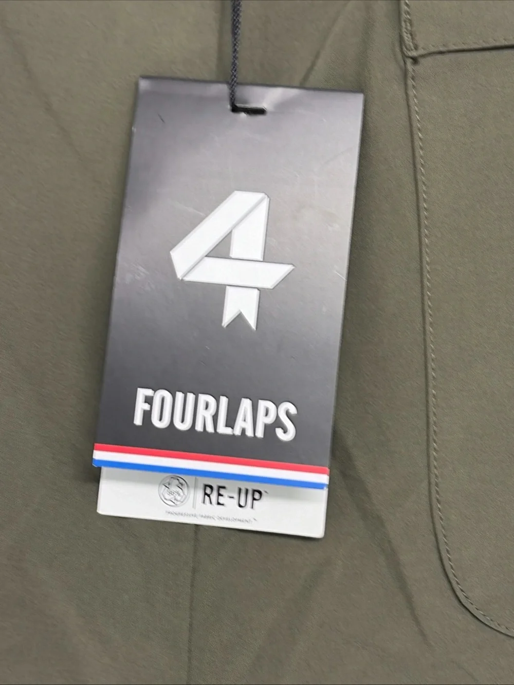 4 FourLaps Mens Size 36 Olive Green Black Band Lightweight 8” Board Shorts